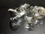 Glass facet shank buttons