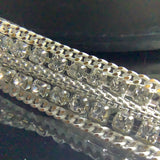Iron on classic diamanté with chain Trim