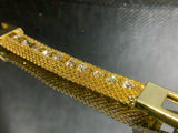 Diamanté on mesh chain bracelet