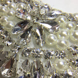 Sorrento Diamante & Pearl Motif - Crystal/Silver