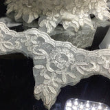 French Gupure Trim, Luxury Corded Tulle Floral Lace Trim