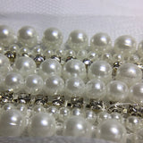 Pearl and Diamanté trim