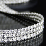 Crystal trim tape in thread