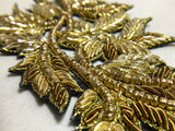 High end floral texture zardosi  beaded sewing  patch