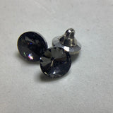 Glass facet shank buttons