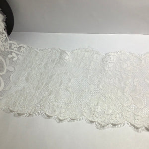 CRAFT destash  - VINTAGE WHITE NYLON FLORAL Chantily lace