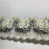 Silver and Gold Crochet Edging Braid Tapes with beading