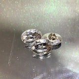 Oval shaped diamanté shank button