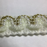 Silver and Gold Crochet Edging Braid Tapes with beading
