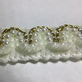 Silver and Gold Crochet Edging Braid Tapes with beading