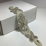 Iron-on Pearl Rhinestone Applique