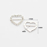 Loveheart diamante buckle