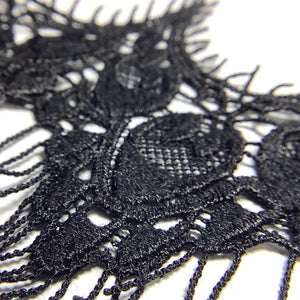 Eyelash style floral Guipure chanlity lace