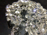 Crystal eye drop brooches