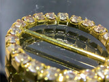 Round crystal buckle - Diamante on claw
