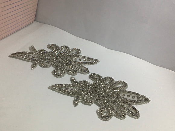 Diamanté embellishment iron trim pieces