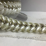 Isalia Beaded diamanté pearl Trim