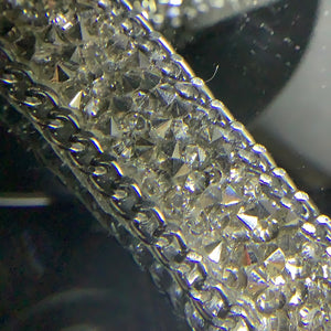 Iron on crystal with chain Trim