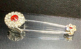 Safety Rhinestone Pins -Bouquet Pins, Bridal Bouquet Pins, Kilt Pin, Bling Bouquet Charms, Lapel, Brooch, Pearls