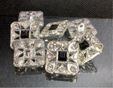 Square Diamanté Button