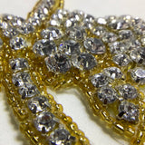 Iron on diamanté applique for headband or dress