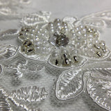 Ivory Beaded Appliques on netting Applique