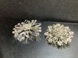Crystal Flower brooches