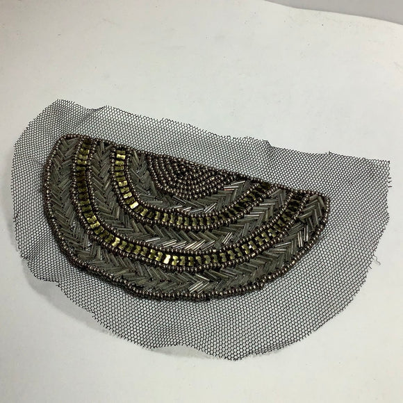 Beaded sequin on mesh