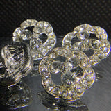 Diamonte encrusted flower shank button
