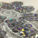 Flower Appliques Laser Sequins Embroidery Trims Iron On Patches
