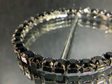 Round crystal buckle - Diamante on claw