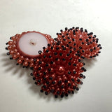 Beaded cover buttons