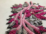 High end floral texture zardosi  beaded sewing  patch