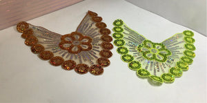 Sequin on organza piece