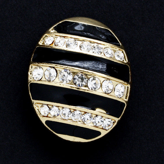 Diamonte encrusted metal shank button 30mm