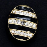 Diamonte encrusted metal shank button 30mm
