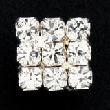 Square diamond shank button