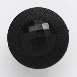 #0076 Round facet shank button 15mm