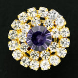 Round diamonte shank button 20mm