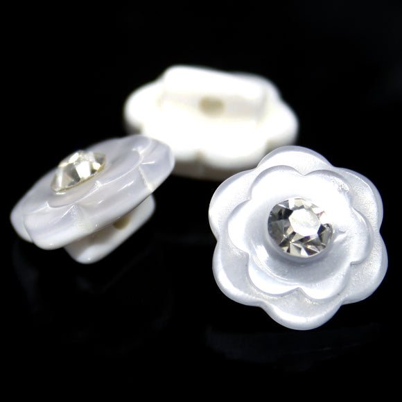 Flower with centre diamonte button