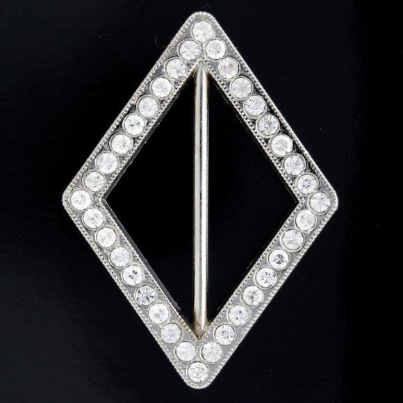 Diamond shape crystal buckle 50mm