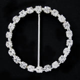 Round crystal buckle - Diamante on claw