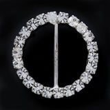 Round crystal buckle - Diamante on claw