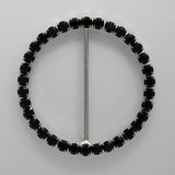 Round crystal buckle - Diamante on claw