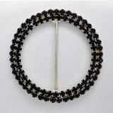 Round crystal buckle - Diamante on claw