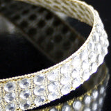 Hot fix diamanté on 10mm Lurex tape - Triple row