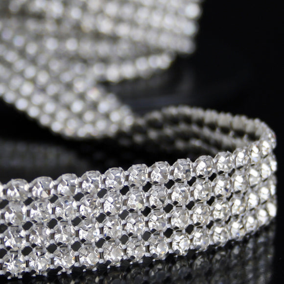 Crystal trim tape in thread