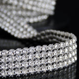 Crystal trim tape in thread