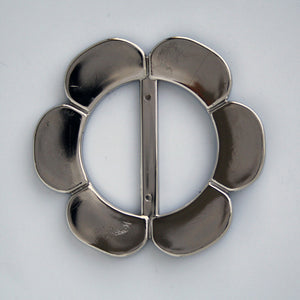 #0726 Gunmetal Flower Buckle 40mm