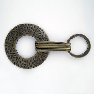 #0732 Antique Brass Circle Decorative Clasp 35mm